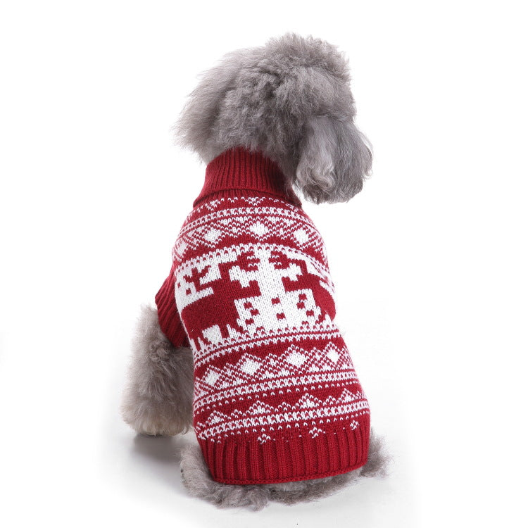 2023年新作入荷 ペット服 犬 服 Tシャツ ドッグウェア犬セーターペットクリスマスセーターニットハイネックペット服セーター犬セーター