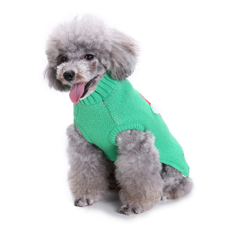2023年新作入荷 ペット服 犬 服 Tシャツ ドッグウェアペットの服セーターハイネック犬の服セータークリスマス雪花の犬のセーター秋冬
