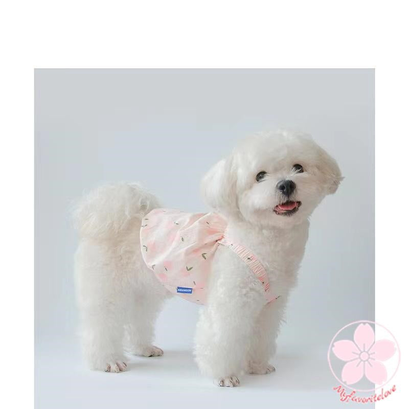 新作登場 ぺット 服 安い 犬 春 夏 ピーチ 柄 キャミソール かわいい 可愛い ハイブランド 猫 ドッグ ウェア