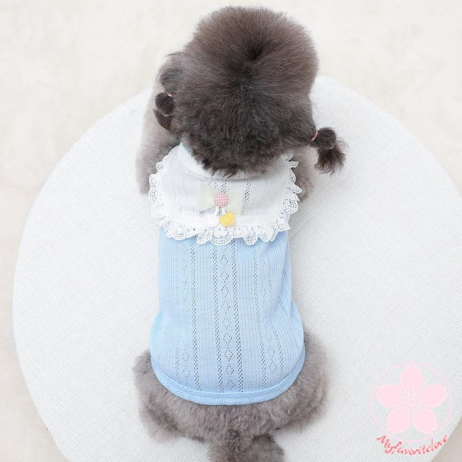 超目玉新品 ペット 服 安い 犬 春 夏 秋 フリル レース タンクトップ かわいい ハイブランド 猫 ドッグウエア