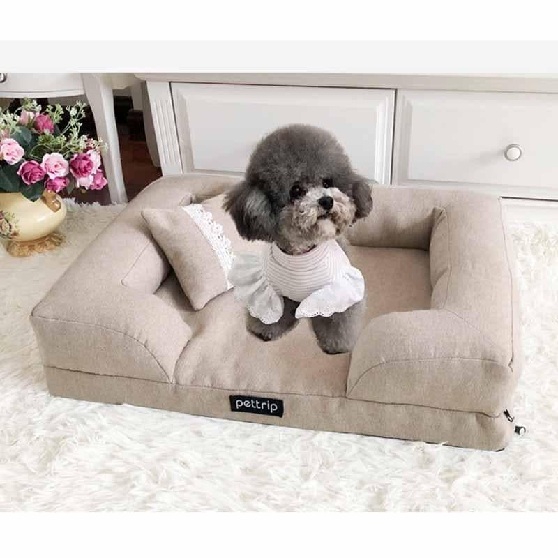 犬ベッド 犬のベッド 洗える 小型犬 中型犬 大型犬 室内用 あったか かわいい 屋内 暖かい 猫 犬 ペットベッド 枕付き シンプル 可愛い ふわふわ 3色
