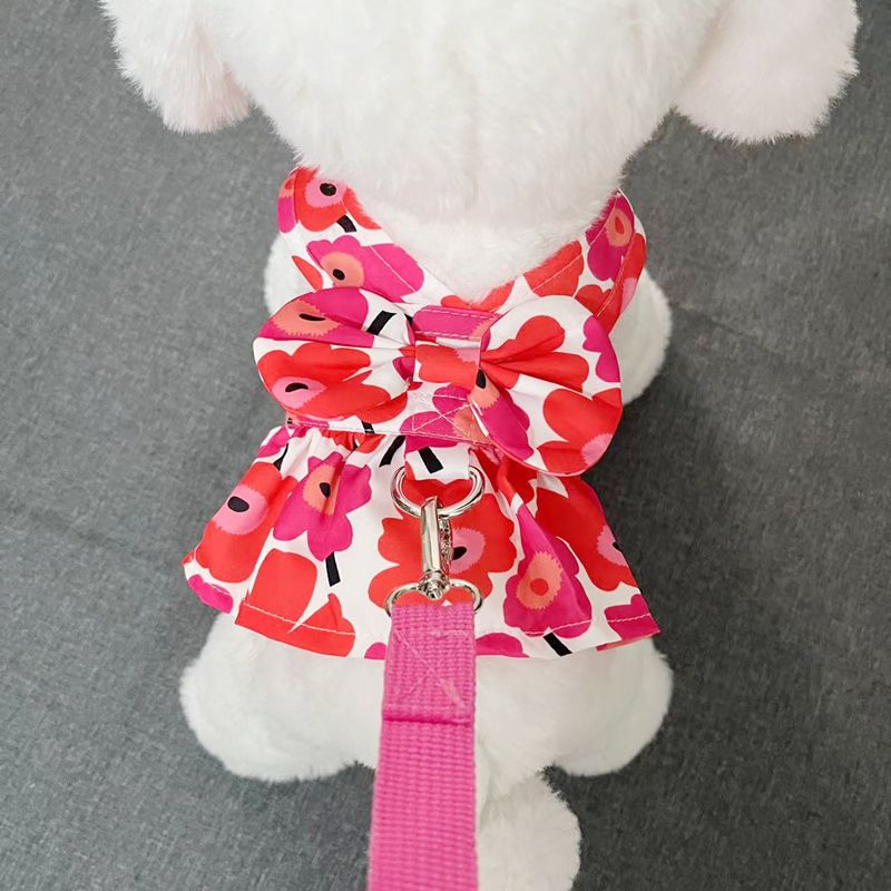 ペットの胸のストラップの紐のベストのスカートのテディ比熊の小型犬の犬の猫の春夏の外出の服 メガ割ワンピースパンツトートバッグ