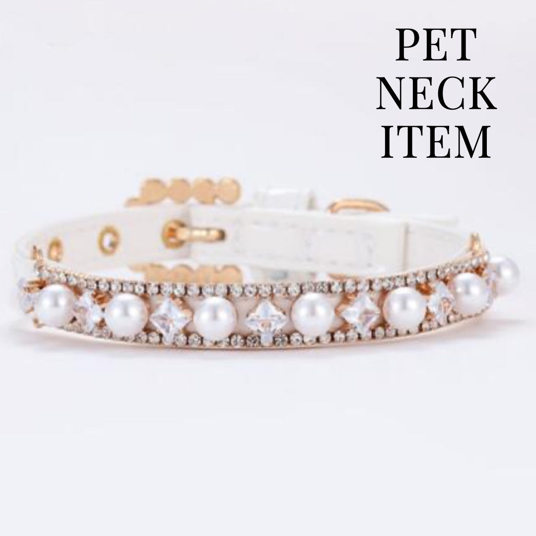 キラキラ pet Accessory ペットアクセサリー チョーカー おしゃれ首輪 neck 猫用首輪 パール 首輪 犬用首輪