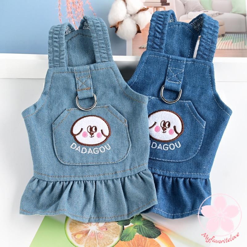 人気沸騰新柄追加 ペット 服 安い 犬 春 夏 秋 冬 デニム ワンピース タンクトップ キャミソール かわいい 可愛い 猫 ドッグウェア