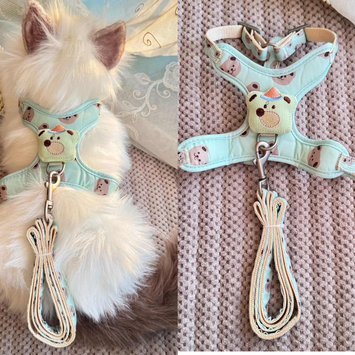 猫牽引ロープベストは犬のロープを散歩する小型専用チェーンでペットのストラップを調節します メガ割ワンピースパンツトートバッグ