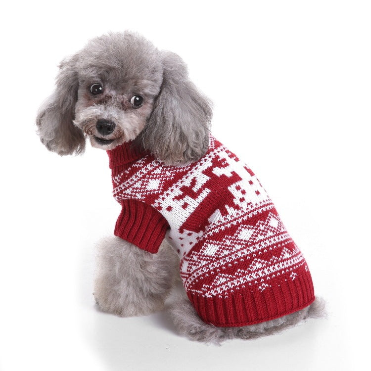 2023年新作入荷 ペット服 犬 服 Tシャツ ドッグウェア犬セーターペットクリスマスセーターニットハイネックペット服セーター犬セーター