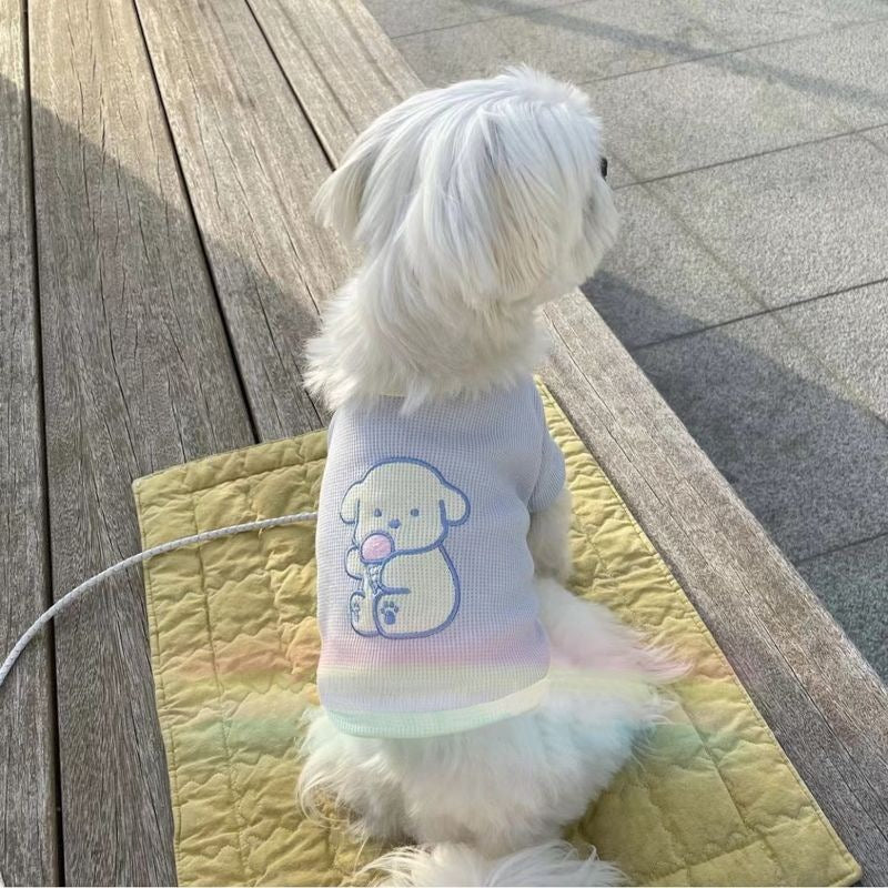 ペット服 猫 犬服 刺繍 ワッフル 春 秋 夏 ボトム ファイター プードル ビションフリーゼ犬 服 犬 犬の服 犬 洋服 犬の服夏 犬洋服