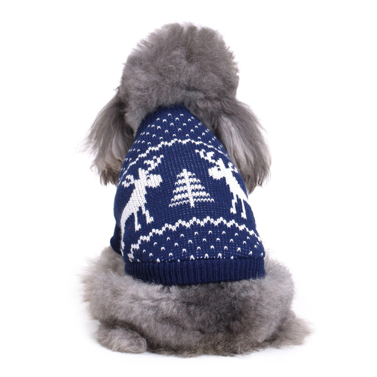 2023年新作入荷 ペット服 犬 服 Tシャツ ドッグウェア犬服クリスマス衣雪花セーターハロウィンペット服セーターヘラジカ衣犬セーター