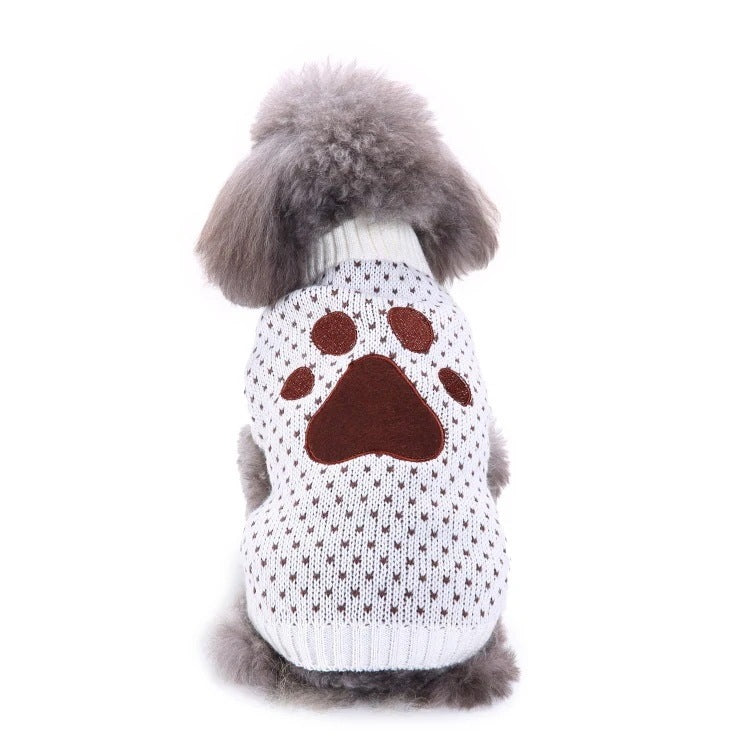 2023年新作入荷 ペット服 犬 服 Tシャツ ドッグウェアペットの服セーターハイネック犬の服セータークリスマス雪花の犬のセーター秋冬
