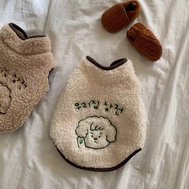 との犬服テディボーミペットのコキシナレビーベア服 ラムズウール ベスト 暖かい