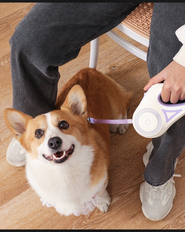 新型LED発光犬ロープペット牽引ロープ自動伸縮ドッグランロープ犬ロープ牽引ロープ犬用品