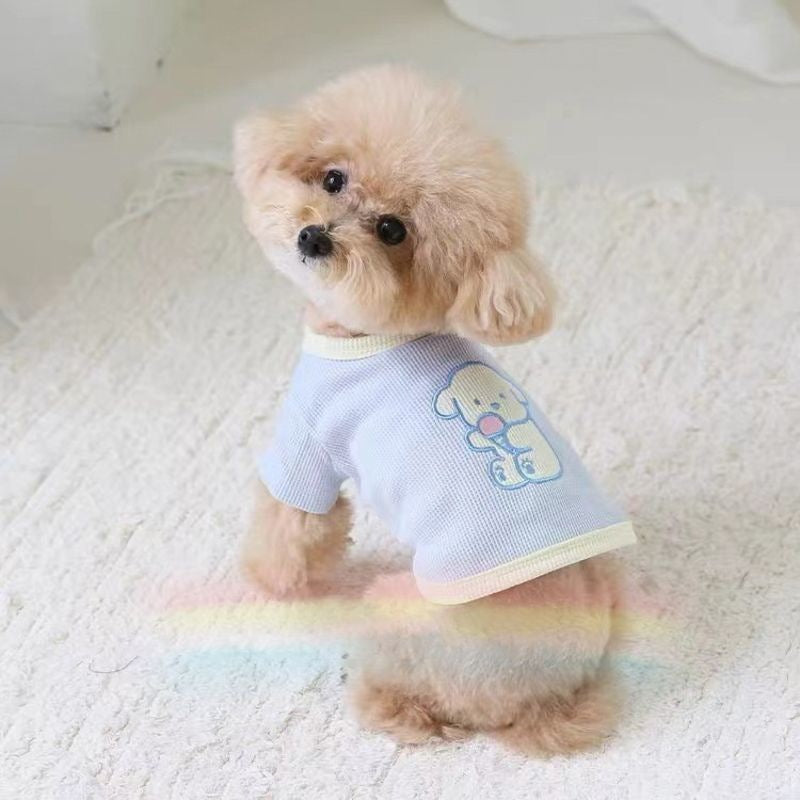 ペット服 猫 犬服 刺繍 ワッフル 春 秋 夏 ボトム ファイター プードル ビションフリーゼ犬 服 犬 犬の服 犬 洋服 犬の服夏 犬洋服