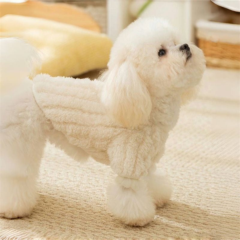 ペット服猫ビション小型犬ポメラニアンテディ子犬犬秋冬肥厚リードバックル付きロングぬいぐるみ服犬 服 犬 犬の服 犬 洋服 犬の服夏 犬洋服