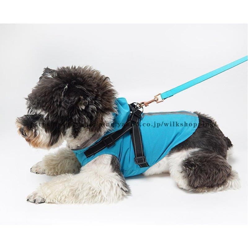 ペット レインコート ドッグウェア ハーネス 犬の服 犬服 雨服 雨具 パーカー フード付き 雨具 お散歩 梅雨対策 着脱簡単 四足 小中型犬用 雨の日 防水