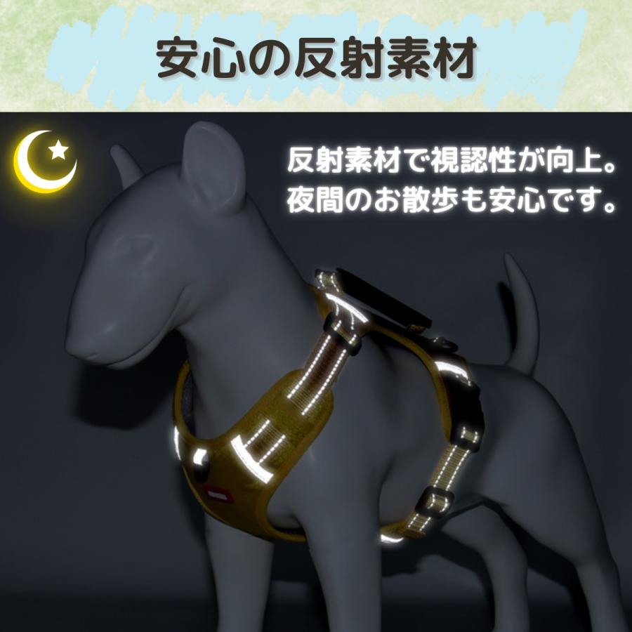 反射 頑丈 撥水 ロック機能 散歩 バックル ハーネス 抜けない 簡単装着 犬 ナスカン 小型犬 リード 中型犬 クッション 安心 脱げない 大型犬 夜 首輪 胴輪