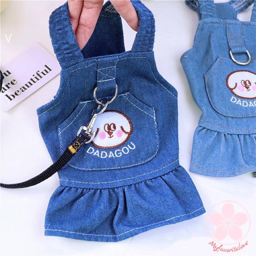 人気沸騰新柄追加 ペット 服 安い 犬 春 夏 秋 冬 デニム ワンピース タンクトップ キャミソール かわいい 可愛い 猫 ドッグウェア