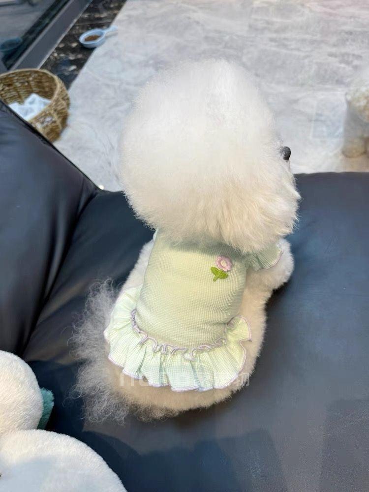 ペット猫 テディ かわいい 通気性の良い服 ビションフリーゼ 犬服 春夏新作 ワッフル 犬 服 犬の服 犬 洋服 犬の服夏 犬洋服
