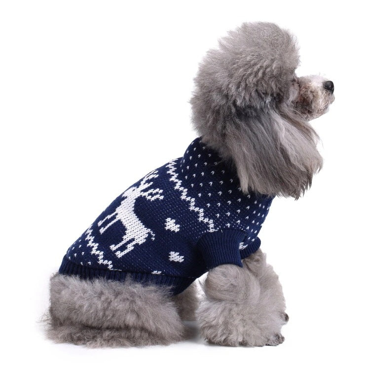 2023年新作入荷 ペット服 犬 服 Tシャツ ドッグウェア犬服クリスマス衣雪花セーターハロウィンペット服セーターヘラジカ衣犬セーター