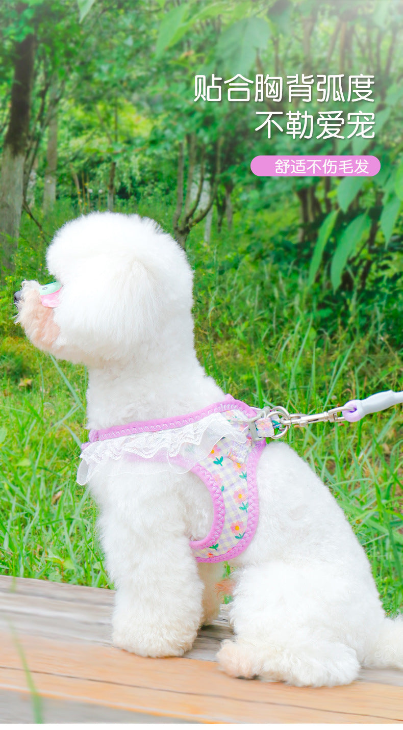 ハーネスリードセット 犬用 2点セット 中型犬 シンプル 小型犬 ペット用品 お散歩 おしゃれ ペットハーネス 軽量 リーシュ ネコ用ハーネス 犬 6 簡単装着 胴輪 犬用ハーネス リード ハーネス