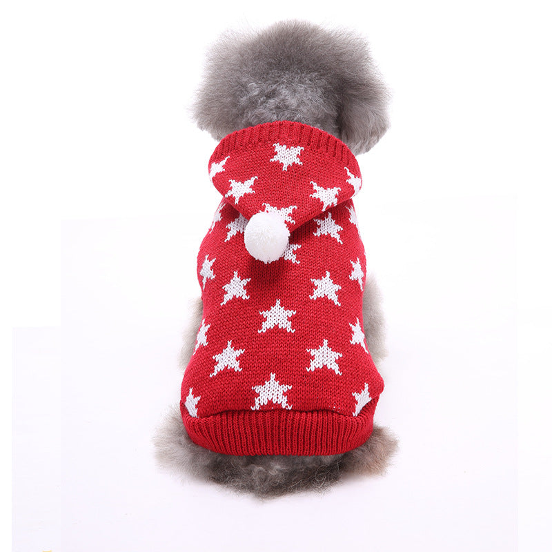 2023年新作入荷 ペット服 犬 服 Tシャツ ドッグウェア犬服クリスマス衣雪花セーターハロウィンペット服セーターヘラジカ衣犬セーター