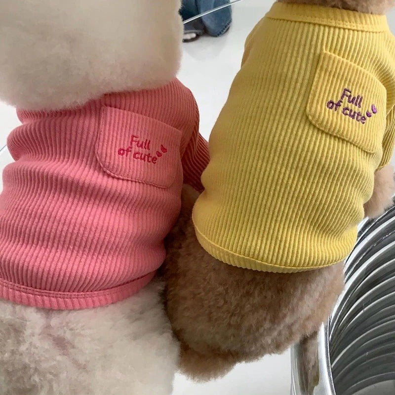 新作入荷 犬 服 犬服 春 秋 ペット服 秋ペットボトムシャツ小型犬犬服秋