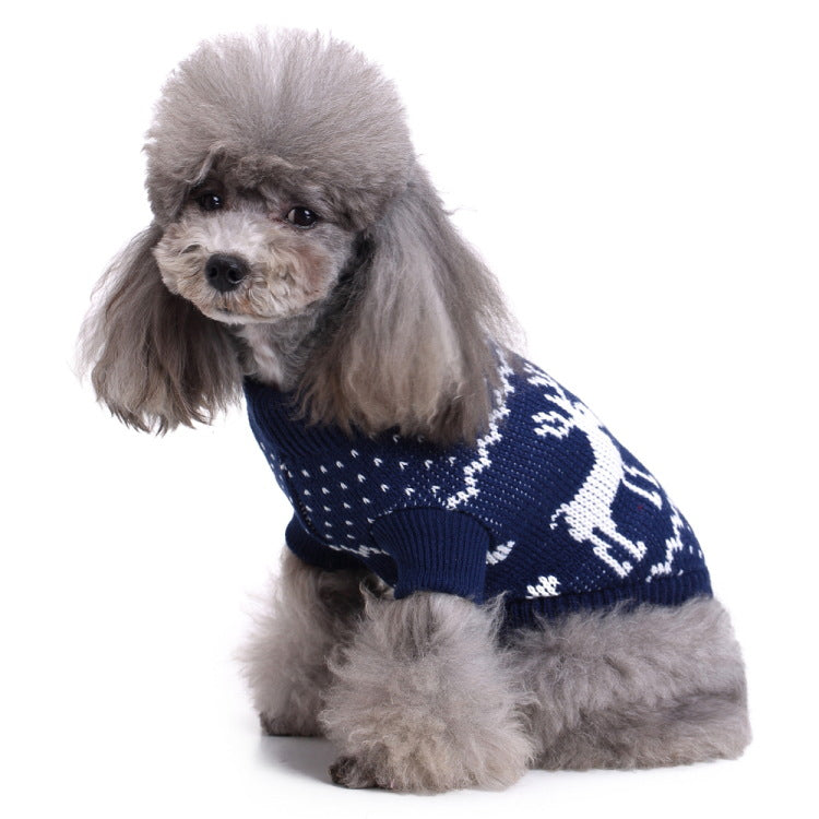 2023年新作入荷 ペット服 犬 服 Tシャツ ドッグウェア犬服クリスマス衣雪花セーターハロウィンペット服セーターヘラジカ衣犬セーター
