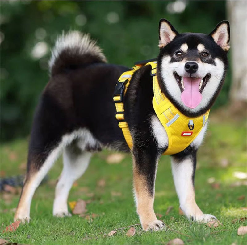 犬ハーネス 犬用 ハーネス 犬用胴輪 反射材料付き 装着簡単 喉にやさしい 小型犬 大型犬 散歩/訓練/お出掛 ペット はーねす 安全 抜けない 軽量 調節可能