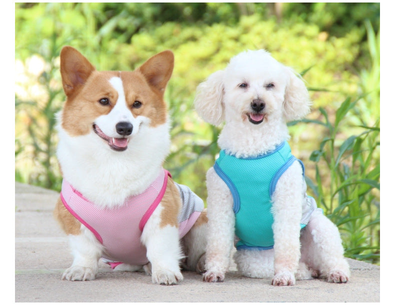 本日の販促 涼感 ひんやり クールベスト 冷感 熱中症対策 反射テープ付き 夏 ペットウェア ひんやりベスト 冷感犬服 ペット クールウェア 服 ペット 小型犬大好評