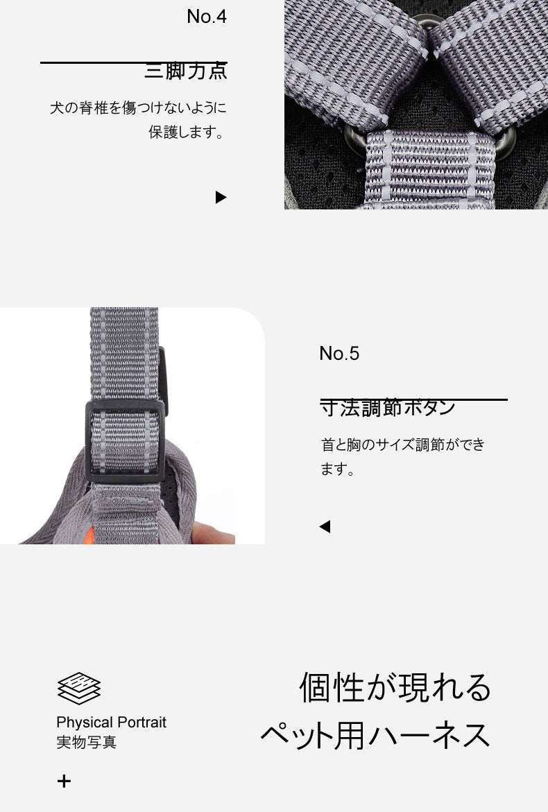 ペットハーネス BL-852 小型犬 中型犬 大型犬 ペット 犬 ハーネス 胴輪 ドッグ 犬用 メッシュ ベスト型 ソフトベストハーネス ベストハーネス