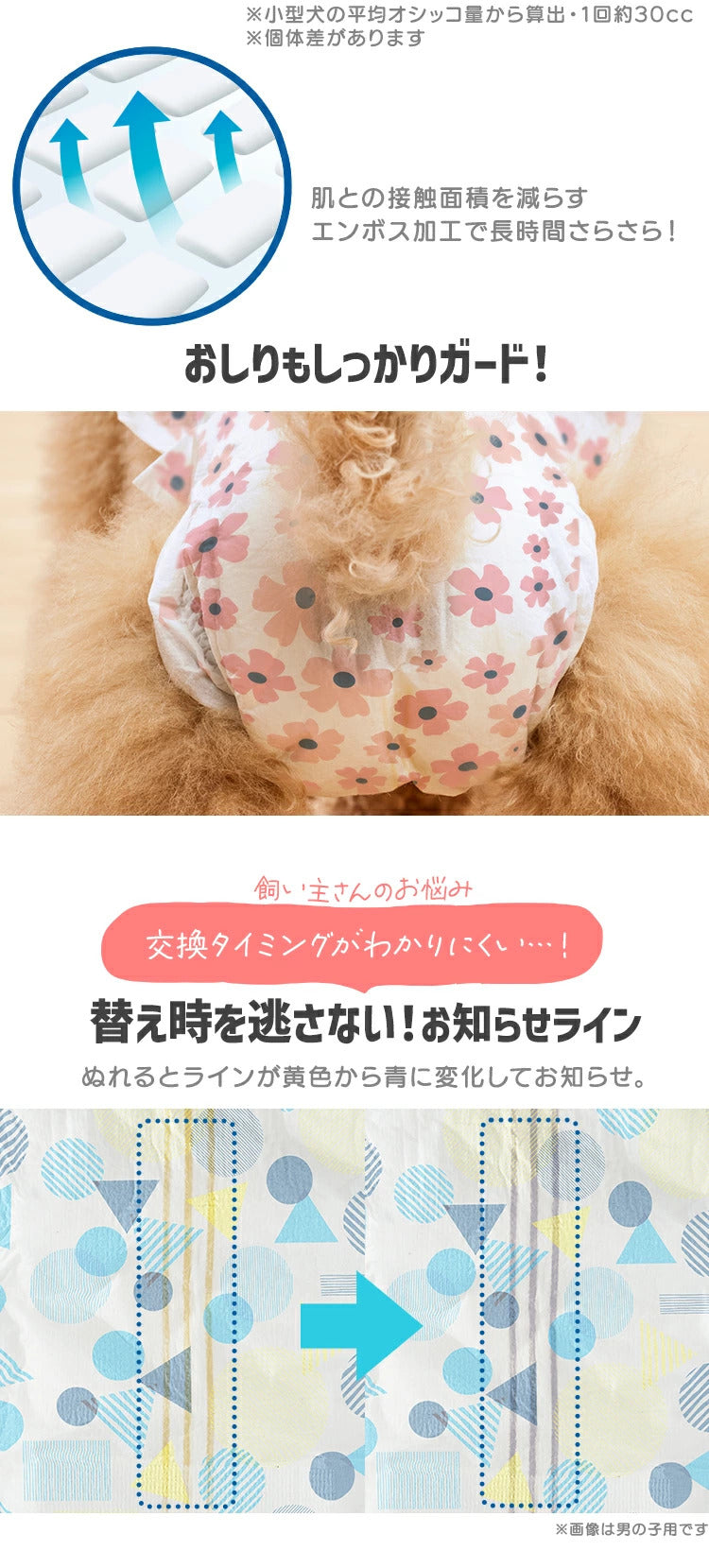 <a href="https://www.qoo10.jp/gmkt.inc/Search/brand.aspx?brandno=49458" target="_blank" class="title_brand" id="btn_brand" title="アイリスオーヤマ">アイリスオーヤマ</a>【公式】6袋まとめ買い/ ペットオムツ 最大4回分吸収 超小型犬 中型犬 ペット用 紙おむつ 猫 介護 粗相 生理 マナー PitaFit NPD * 送料無料