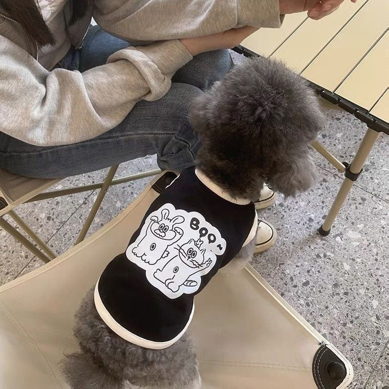 春夏新作 犬服 ペット服 犬 洋服 ペット 犬用品 小中型犬 かわいいクマ犬ベスト春夏薄断面通気性服小型犬ベスト
