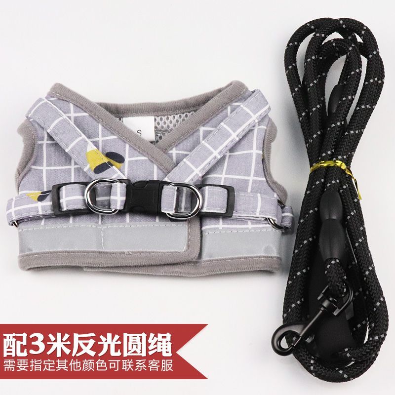 背心式犬牽引紐テディ比熊小型犬胸背ドッグラン子犬チェーンペット用品