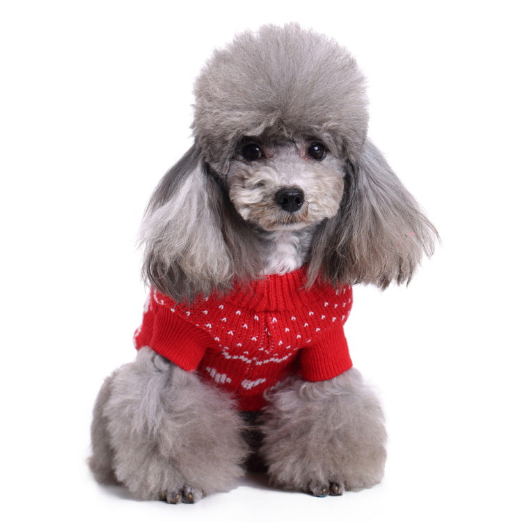 2023年新作入荷 ペット服 犬 服 Tシャツ ドッグウェア犬服クリスマス衣雪花セーターハロウィンペット服セーターヘラジカ衣犬セーター