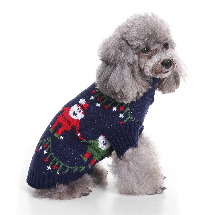 2023年新作入荷 ペット服 犬 服 Tシャツ ドッグウェア犬セーターペットクリスマスセーターニットハイネックペット服セーター犬セーター