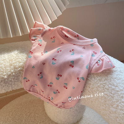 春夏新作 犬服 ペット服 犬 洋服 ペット 犬用品 小中型犬 犬服フライスリーブベストTシャツ猫服春夏イン風