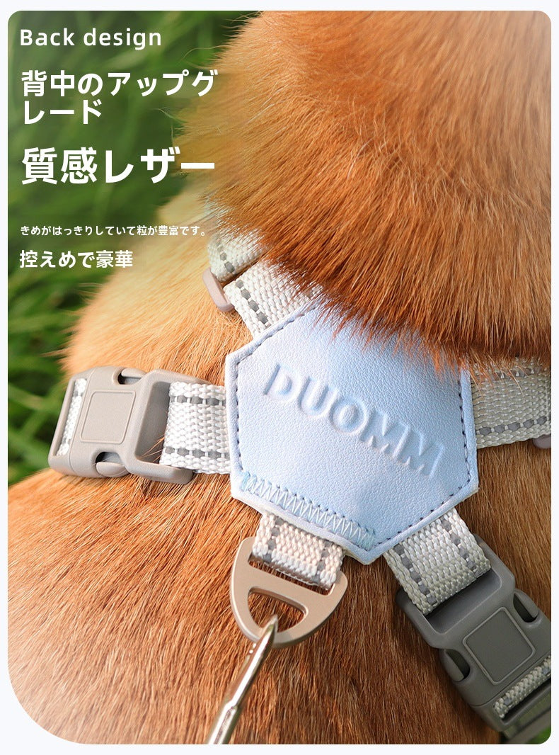 犬の鎖 通気性ペット用チェストハーネス ベスト反射犬用リード ペット用リード