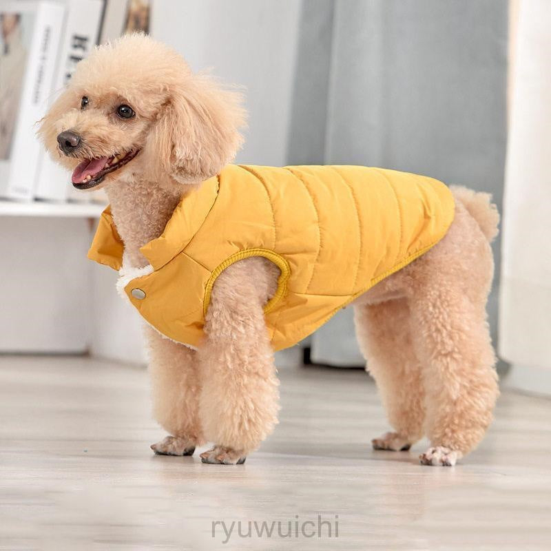 柴犬 犬服 防寒 ダウン風 散歩 中型犬 超軽量 中綿 アウトドアデザイン ダウン風ジャケット フェイクダウン 防寒着 あたたかい エアコン対策