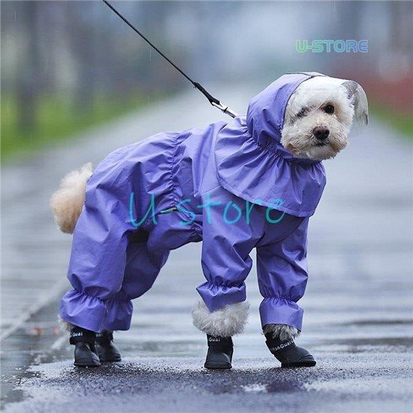 犬用 防水服 レインコート 犬服 雨具 お散歩 梅雨対策 着脱簡単 ゴールデン犬 防雨犬の服 小型犬 中型犬 犬レインコート ドッグウェア