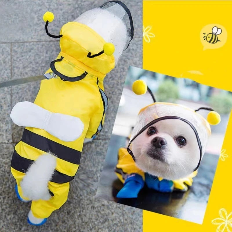 犬用レインコート イエロー レインコート いぬ イヌ ワンちゃん レインウェア 雨具 小型犬 中型犬 犬屋
