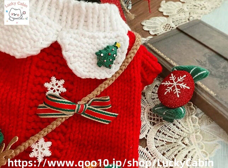 秋冬の犬服クリスマスです テディボーミペットのコキシナレビーベア秋 暖かい可愛らしい野球服 冬アウター中小型犬猫の綿の服です