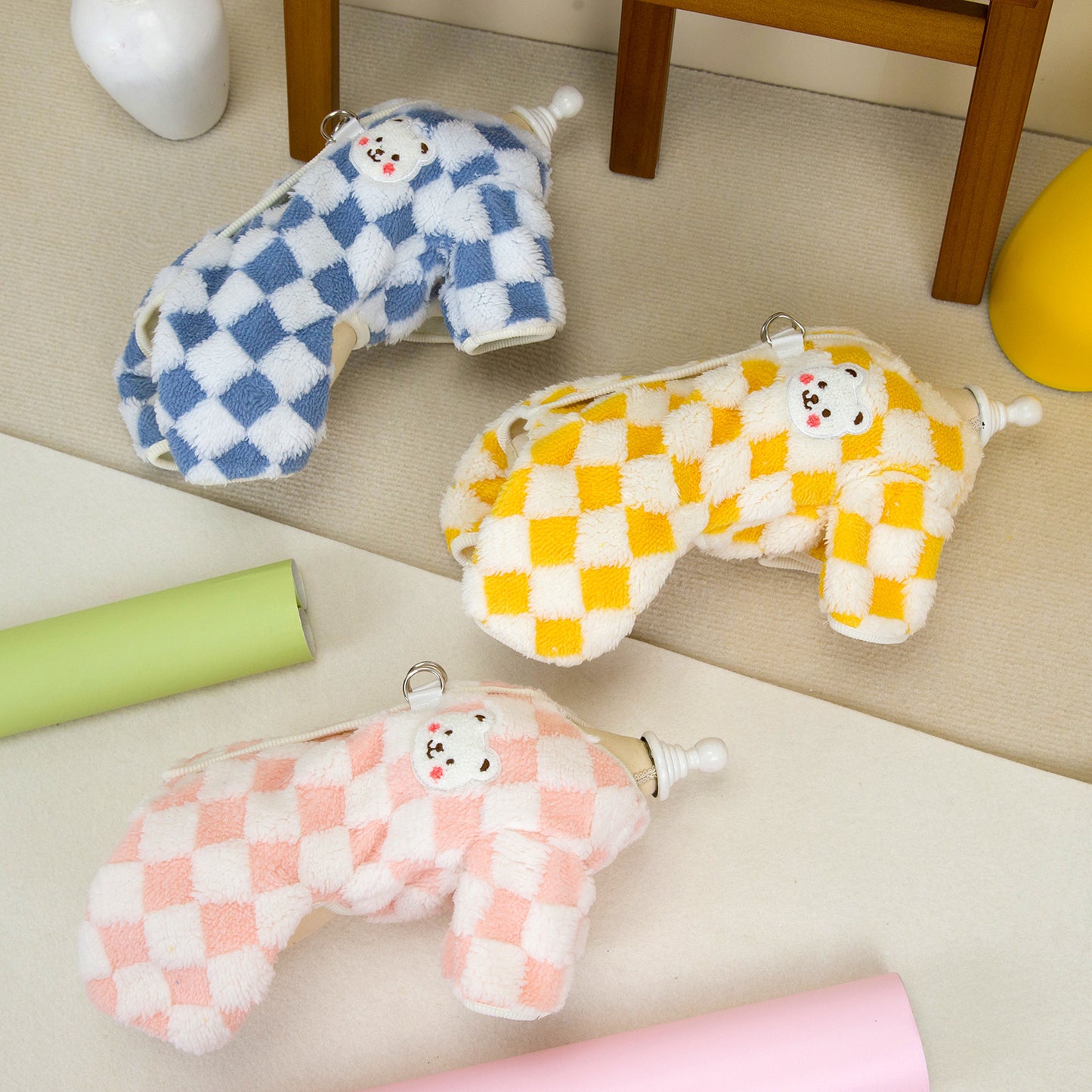 人気犬服 ペット服 小型犬 猫用 秋冬 あったか 快適 シェブロン両面フリースコート