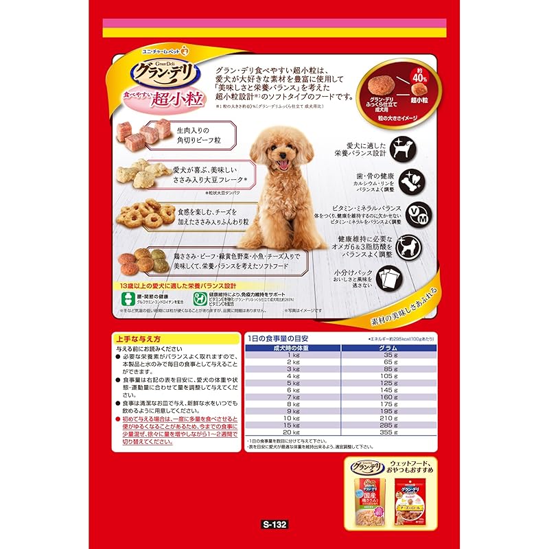 【即納】グラン・デリ ドッグフード ふっくら仕立て食べやすい超小粒13歳以上用 1.6kg 超小粒