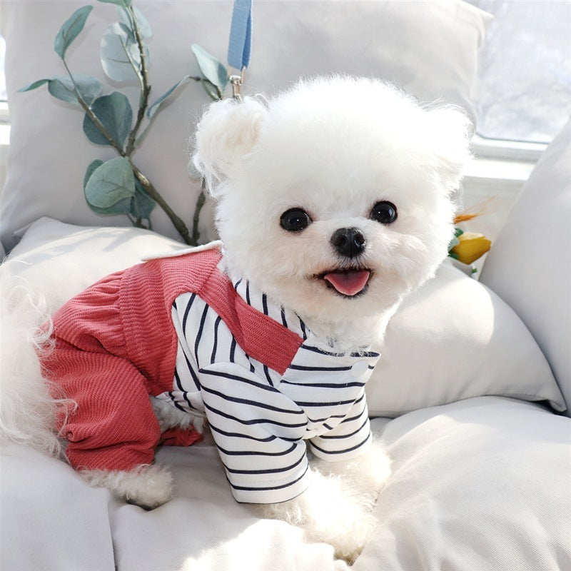 2025新作春秋 ペット服/犬猫服 犬 洋服/犬用品 /小中型犬 ペット クワッドパンツ タワブル 犬服