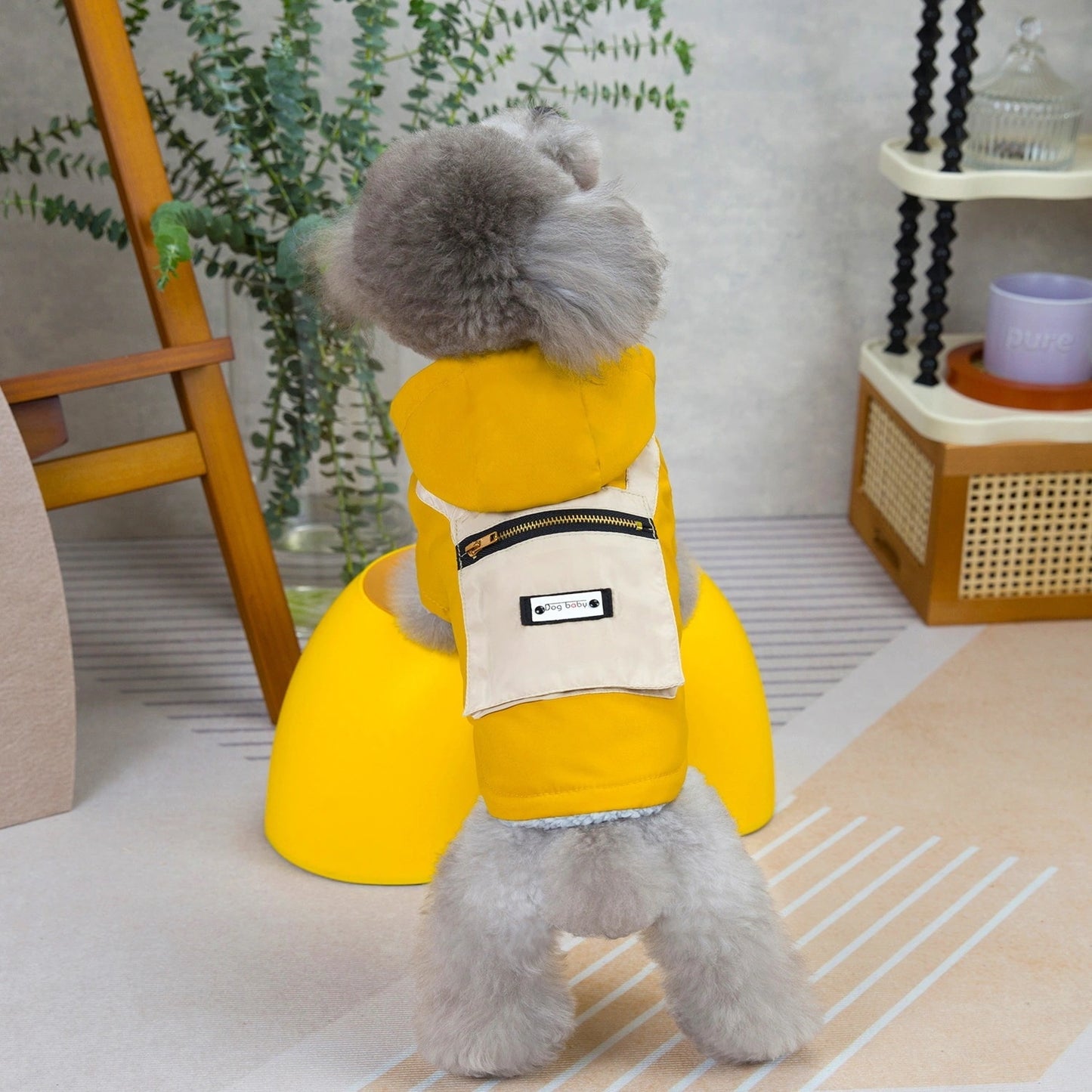人気犬の服ペット服小型犬や猫が秋と冬に着用することができます暖かく快適な立方体の袋二本足の綿のコート