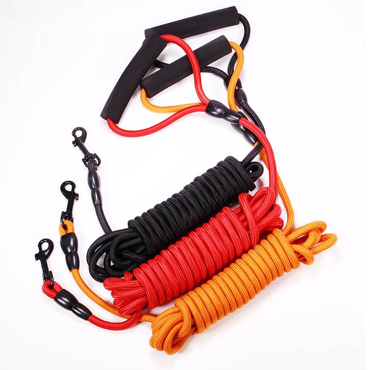 タイムセール「セール」リード 中型犬 丸ロープ 5m かわいい 10m 訓練用 太さ8mm クライミングロープ 小型犬 トレーニング 大型犬 軽量 犬 犬用散歩リード 絡まりにくい ロングリード ロン