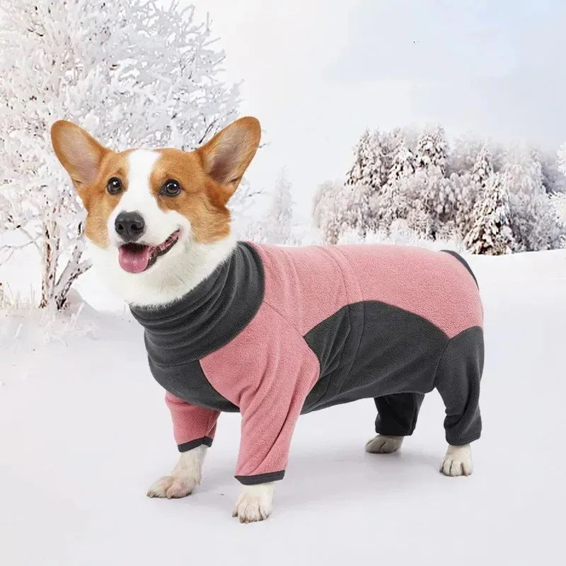 可愛い 極フリーススウェットシャツ 暖かい綿のパーカー 4本足のスウェットシャツ 伸縮性のある服 犬の服 ホームウェア 冬