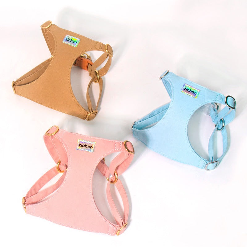 シンプル ハーネス 簡単装着 お出かけ 小型犬 胴輪 ネコ用ハーネス ハーネスリードセット リード 犬用 犬用ハーネス おしゃれ 軽量 2点セット 犬 お散歩 猫用 ペットハーネス リーシュ 中型犬