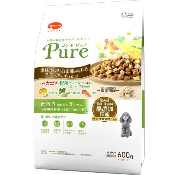 日本ペットフード コンボ ピュア ドッグ 低脂肪 600g