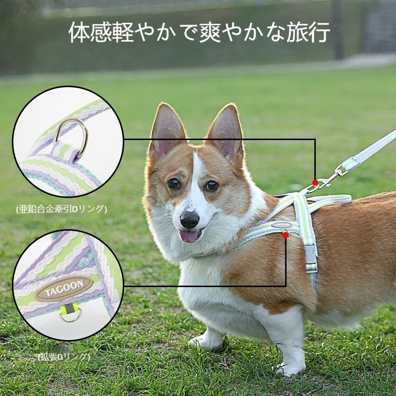 犬の鎖 犬の散歩用リード 小型犬中型犬用サドル 犬用チェストハーネス ペット犬用リード