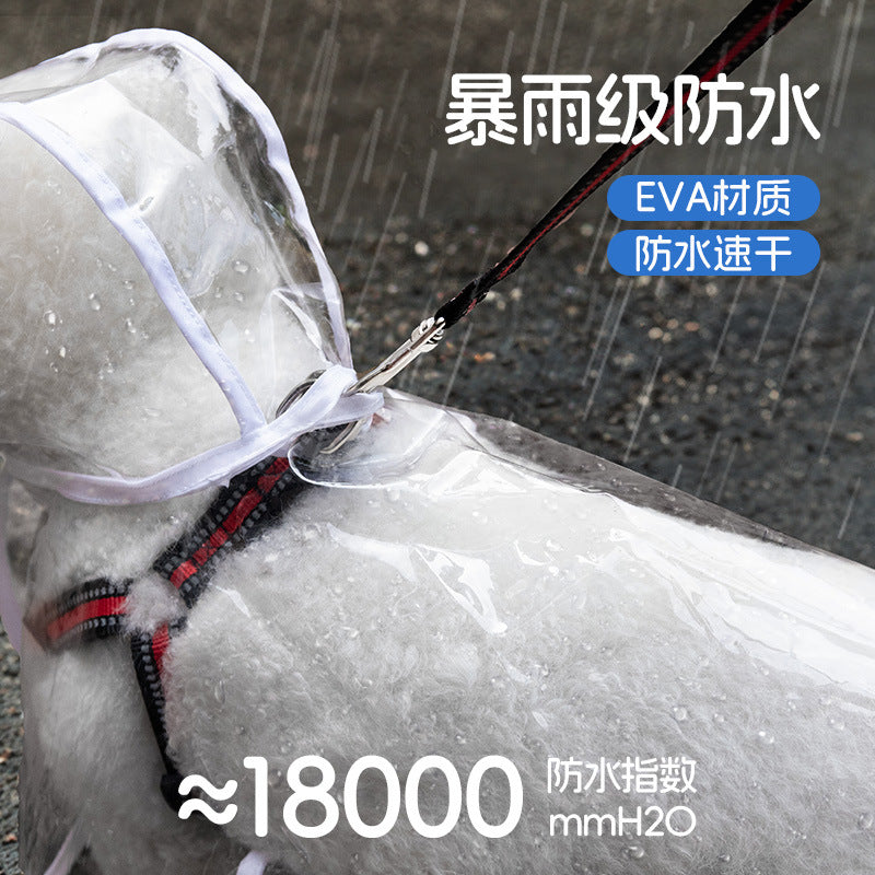 人気犬用マッキントッシュ 透明防水レインウェア 小・中型犬 ペット用マッキントッシュ